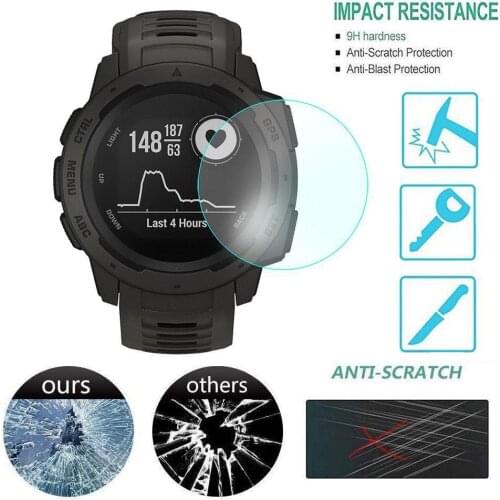 Screen Protector For Garmin Instinct 1PC 3D 9H Hardness Tempered Glass Ultra Slim Screen Protector O5W6