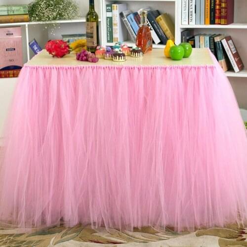Multi Colors Table Skirt Tutu Tulle Table Cloth For Wedding Party Table Decoration Home Textile Tablecloths Accessories 2020 New