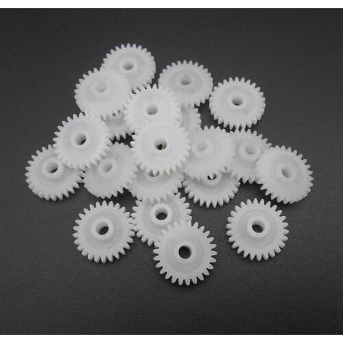 20Pcs 0.5M 0.5 Modulus Plastic Spur Gear Pinion 26T 26 Teeth 26-Tooth 3mm 2.95mm 263A Model Accessories Dia.14mm X 4.7mm *FD193