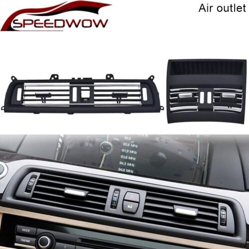 SPEEDWOW Air Conditioning Vent Grill Outlet Panel Chrome Panel Grille For BMW 5 Series F10 F18 523 525 535 Interior Mouldings