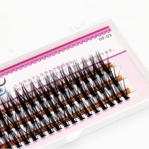 Japan Thick Bundles Makeup Individual Mink EyeLashes 3D Volume Grafting Fake False Black Cluster Eyelash Extension Lash Bunche