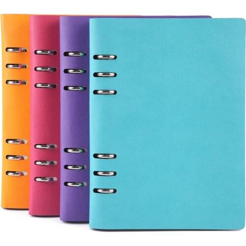 Loose-leaf Creative Stationery A5 Notebook Soft Leather Customization Removable Binder Office Supplies Diary