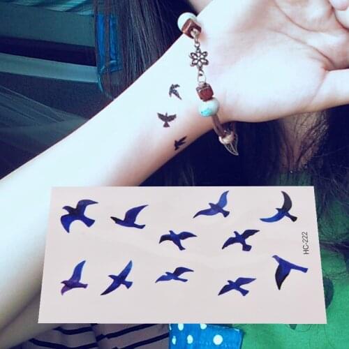 1 Sheet Stickers Waterproof Bird Design Remove Fake Tattoo Sticker Body Art Flash Temporary Tattoos Stickers For Men Women