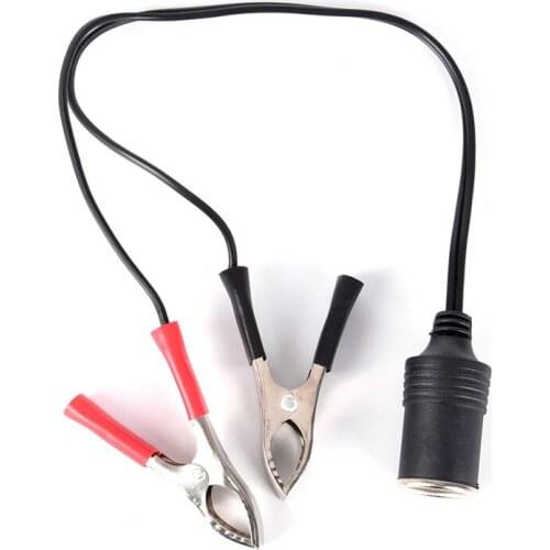 1PC Car Battery Pump Alligator Clip Charger Cable Terminal Clip-on Cigarette Lighter Power Socket Adapter Adaptor Wholesale