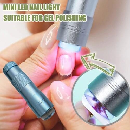 1 pcs Nail Art Silicone Handheld Lamp Portability Nail Dryer Machine Nail Art Tools UV Light 2 IN 1 Light Fast Dry Tool