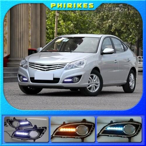 2Pcs for Hyundai Elantra 2012-2016 LED car DRL Daytime Running Light Daylight Waterproof Signal lamp lights