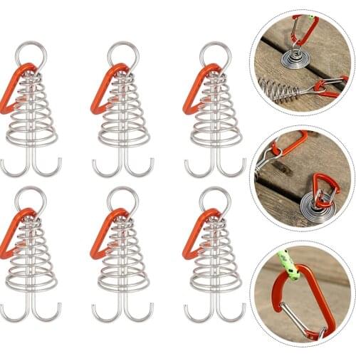 6pcs Useful Practical Durable Octopus Deck Peg Tent Board Peg Camping Tools