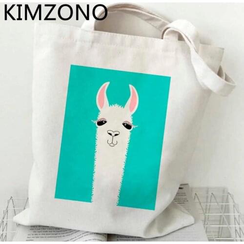 Alpaca Llama shopping bag handbag shopper bolsa recycle bag shopping bag woven string boodschappentas sacolas
