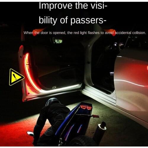 Car Door Streamer Warning Light New Two-color LED Anti-collision Burst Flashing Car Door Streamer Light Bar Led Car Door Light
