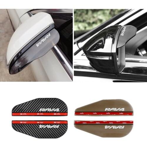 Car Side Rear View Mirror Rain Eyebrow Visor Rain Shield Shade Cover for Toyota RAV4 Accessories Car Styling