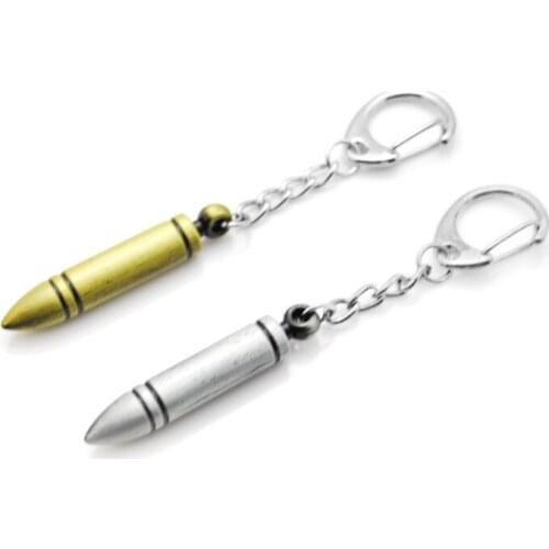 Top Quality Alloy Gun Bullet Keyring New Fashion Trinkets Mens Creative Gifts CF FireWire Cs Go Original Jewelry Car keychain