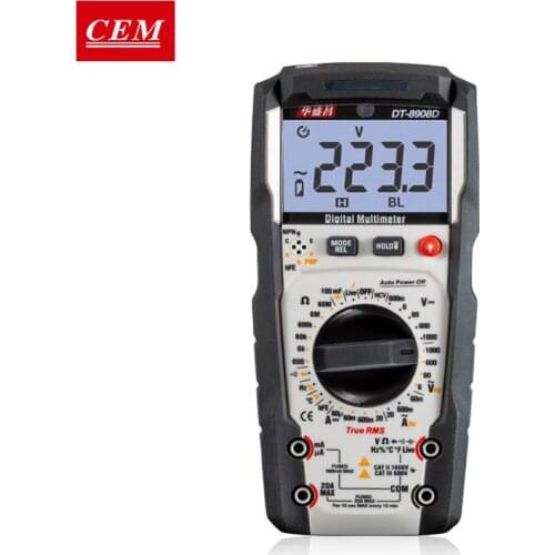 CEM Original Digital Professional Waterproof Digital Multimeter High-precision Automatic Smart Meter Digital Display DT-8908D