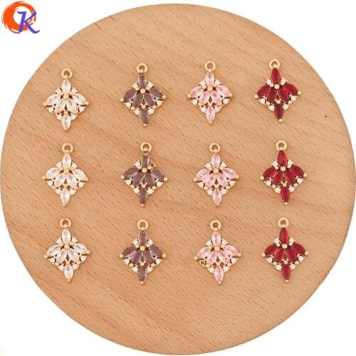 Cordial Design 40Pcs 13*18MM Jewelry Accessories/Rhinestone Pendant/Hand Made/Drop Shape/Earrings Findings/CZ Charms/DIY Making