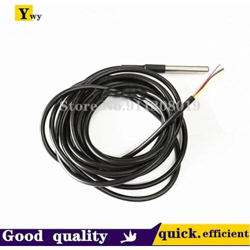 1PCS DS1820 1M/2M/3M/5M Stainless steel package Waterproof DS18b20 temperature probe temperature sensor 18B20 For Arduino