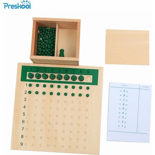 Baby Toy Montessori Division Bead Board and Tables for Early Childhood Education Preschool Training Toys