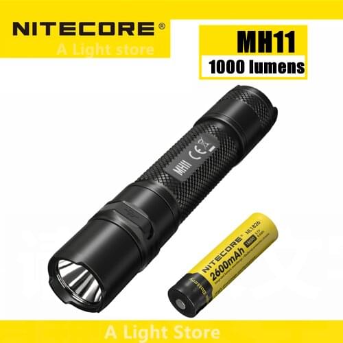NITECORE MH11 flashlight 1000 lumens Flashlight CREE XP-L2 V6 LED USB-C Rechargeable Tactical Torch ultra compact