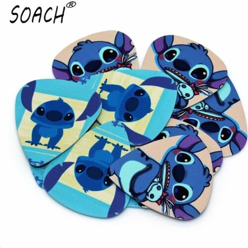 SOACH 50PCS 0.71mm European and American cartoon Hot sale high quality Duplex Print Guitar picks Cute pet pattern birthday gift