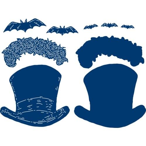 Halloween Hat Flower 2021 Arrival New Metal Cutting Dies Diary Scrapbooking Embossin Craft Engraving Greeting Card DIY Handmade