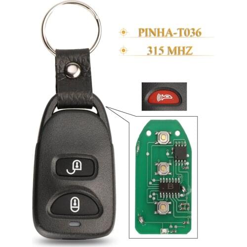 Kutery 2+1 Buttons Remote Car Key Fob 315Mhz PINHA-T036 For Hyundai Tucson Santa Fe Elantra 2005 2006 2007 2008 2009 2010 2011