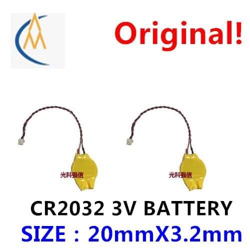 2PCS Quality goods replacement laptop notebook BIOS motherboard line 3 v battery CR2032 with CMOS memory backup