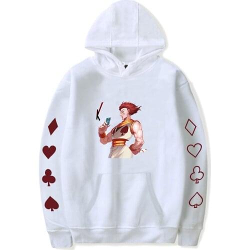 Comic Hisoka Hoodies Men Women Sweatshirts Hooded Harajuku Hip Hop Hoodie Hisoka Boys Girls Casual Popular Black Pullovers Full