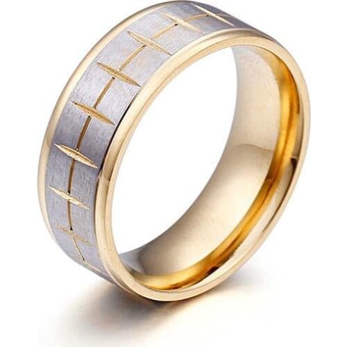 Korean Version Creative Tire Print Mens Titanium Steel Single Ring Accessories Good Quality
