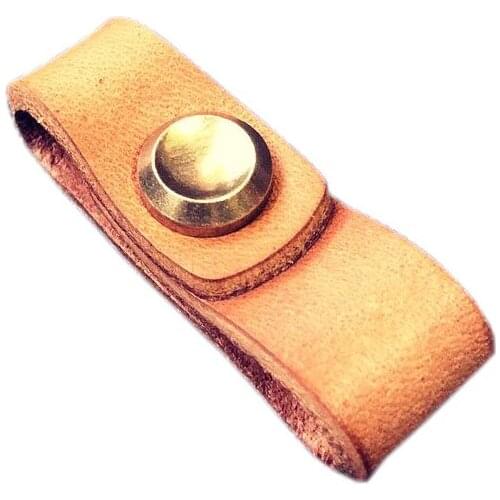 Handmade Leather Ring Car Keychain With Connecting Pendant Holvin Horse Leather Men And Women Retro Pure Copper