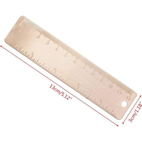 Mini Brass Ruler Bookmark Label Cartography Painting Measuring Tool Stationery 1XCE