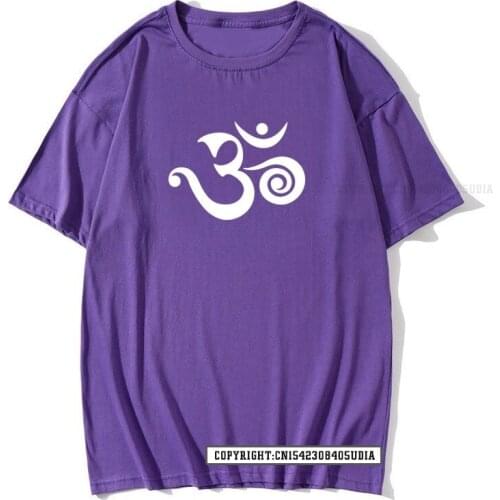 Men Tshirt Aum Om Art Symbol T Shirt Om Mani Padme Hum Buddhism Cool T-Shirt New Hip Hop Top T-Shirts