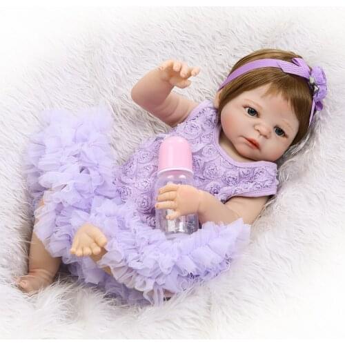 55cm Soft Silica gel Doll Reborn Baby Appease Doll Lifelike Babies play play house toy for Childrens Christmas Birthday Gift