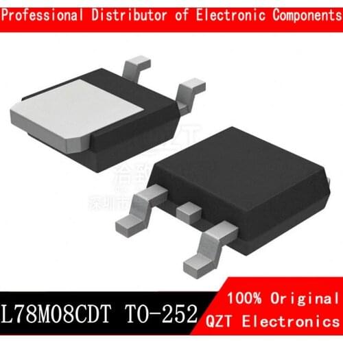 10PCS 7808 78M08 TO252 L78M08CDT L78M08 three regulator TO-252 SMD new and original
