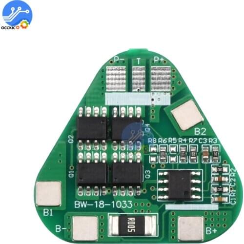 Bms 3S 4A 10.8V 12.6V 18650 Li-ion Lithium Battery Charge Protection Board Power Bank Cell PCB Balancer Equalizer for Motor