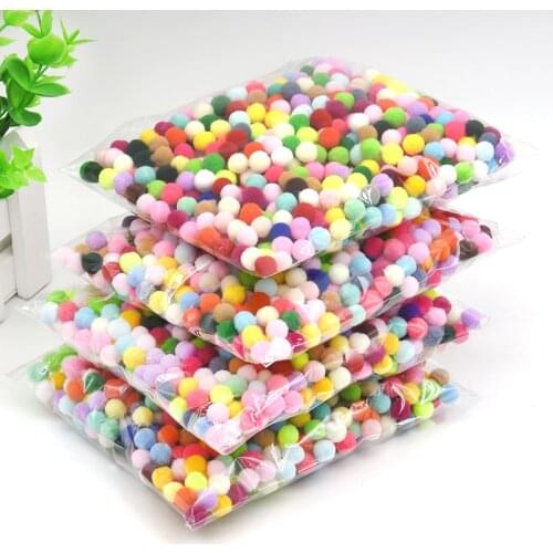 8mm Pompoms Wholesale 2000Pcs Pom Poms Fur Ball Toys Education Crafts DIY Apparel Sewing on Clothes Supplies Wedding Home Decor
