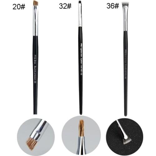 Professional Eyeliner Eyebrow Brush Flat Eyebrow Contour Makeup Precision Brow Brush Fine Eyeliner Brush Makeup Tool #20 #32 #36