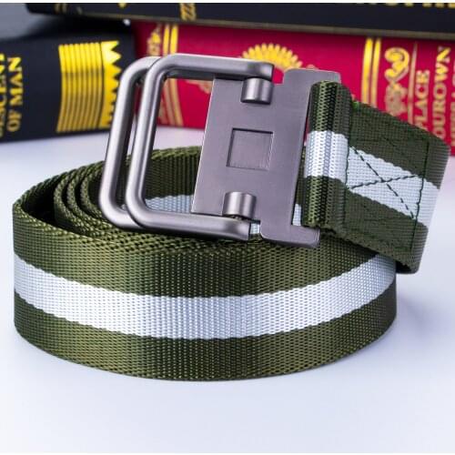 Unisex Canvas Belts Casual Men Women Waist Belt With Buckle High Quality Wear-resistant 110cm Long Teenager Pants Belt DiBanGu