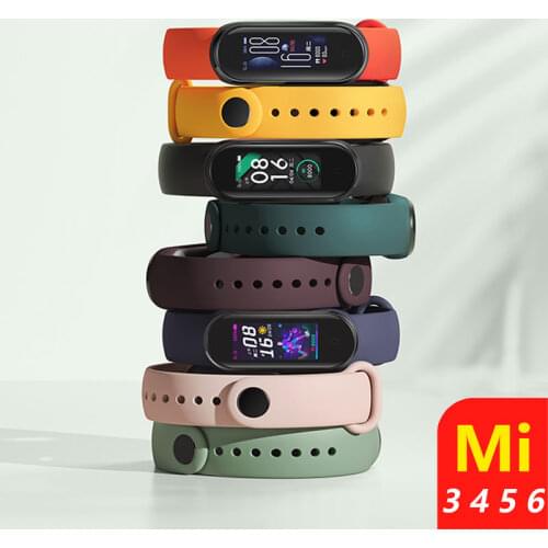 Strap For Mi band 4 5 6 Correa miband6 miband5 miband 4 Replacement Silicone Smart watchband Bracelet Xiaomi mi band 5 4 3 Strap