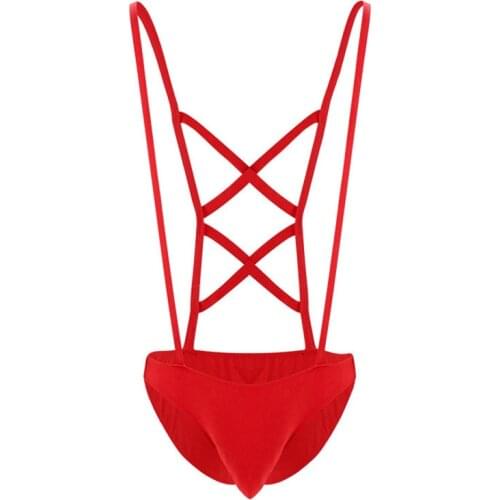 Sexy Men Underwear Swimwear Material Bodysuit With Briefs Design Male Jumpsuit Panties ZJH1024