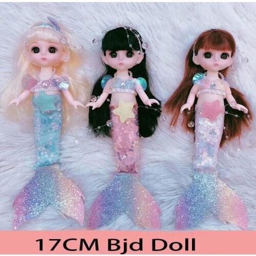 BJD Doll Dimple Smile 13 Moveable Jointed 17cm Surprise Dolls Toy Accessories Clothes for Dolls Girls Gifts