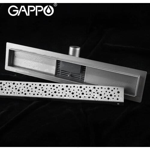 GAPPO bathroom floor drain stainless steel Long 70*500mm strainer bathroom sink drain bathroom drain overflow drain cover