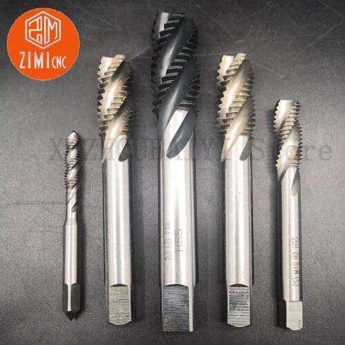 M2 M2.5 M3 M3.5 M4 M5 M6 M6*0.75 M8 M8*1 spiral groove machine tap screw tap drill Threading tool High speed steel