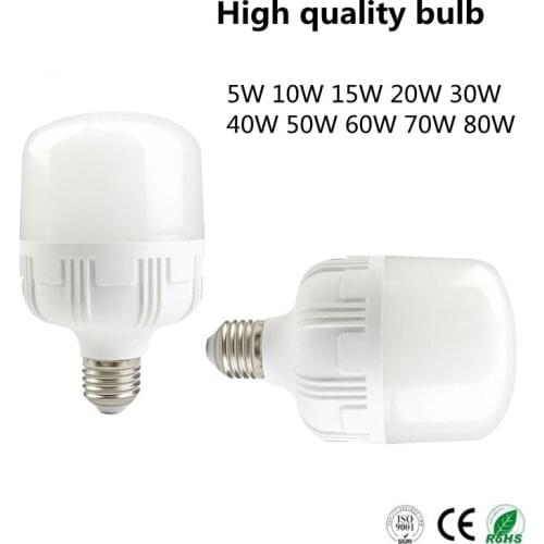 LED Bulb E27 B22 No Flicker LED Lamp 5W 10W 15W 20W 30W 40W 50W 60W Bomlillas LED Ampoule Blub 220V For Indoor Home Table Lamp