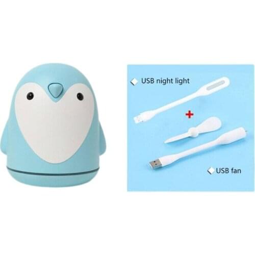 H7JC Household Cute Cartoon Little Penguin Air Humidifier Spray Portable USB Recharge