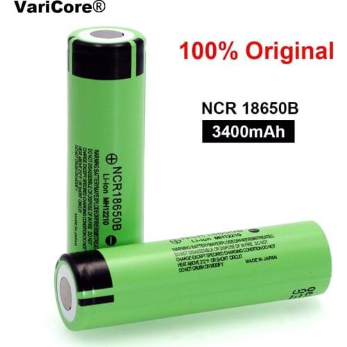 VariCore 100% New NCR18650B 3.7V 3400mah 18650 Lithium Rechargeable Battery For Flashlight batteries