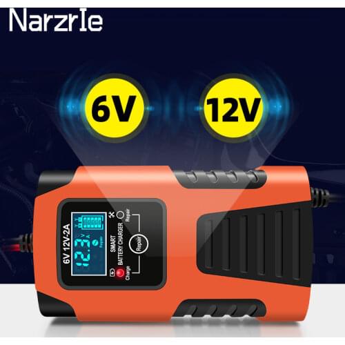 Motorcycle Battery Charger 6V 12V 2A Pedal Lead-acid Battery Full Intelligent Repair Multi-purpose Car Battery Charging Units