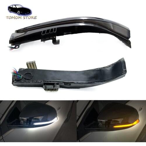 1Pair for Vovo XC60 S80 S60 V70 V60 V40 Car Styling Side Mirror LED Turn Signal Dynamic Indicator Dynamic Light White Amber