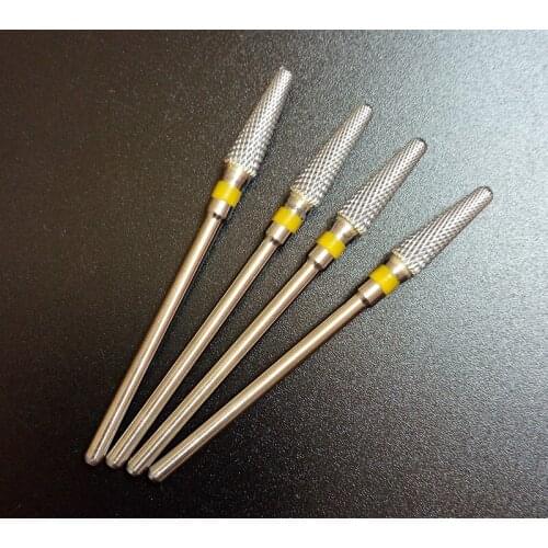 10pcs Hot! Professional Carbide Electric nail drill bit for Nail Art Drill Machine Manicure Pedicure Tool,602801Yellow