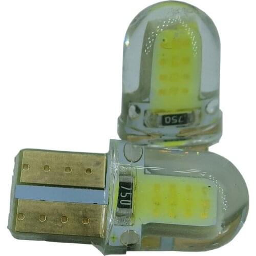 2pcs T10 LED W5W LED Bulbs White 194 168 LED Lamp RGB 5050 short silicone shell Car LED Lights Super Bright Turn Side Lamp 12V