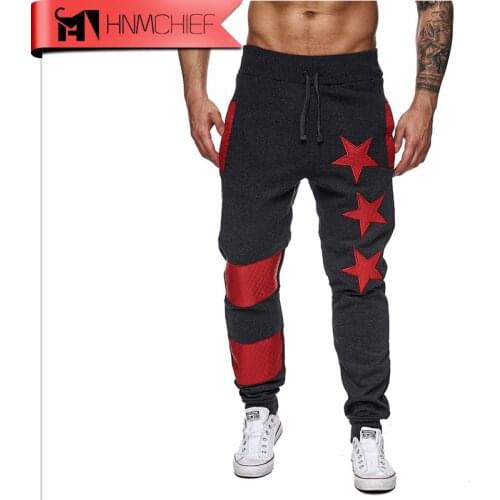 2018 Hnmchief Men running pants Five-star design leggings Soccer Training Football Jogging for Male sport