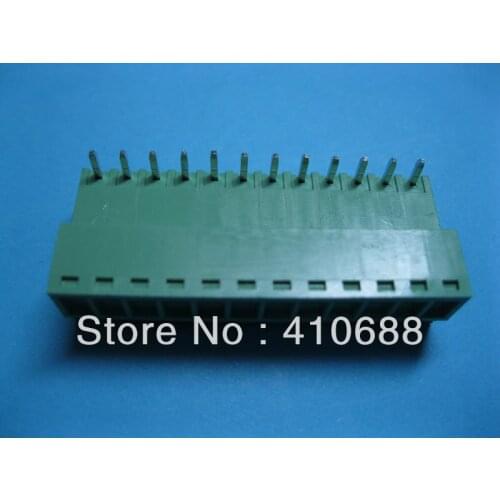 300 Pcs Per Lot 3.5mm 12 way/pin Screw Terminal Block Connector Green Pluggable Type High Quality HOT SALE