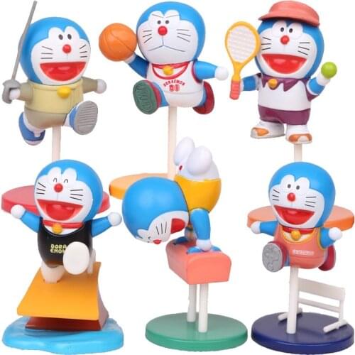 6pcs/lot 5cm Doraemon figures Nobita Nobi Figure PVC Dolls Shizuka Minamoto Takeshi Goda Dorami Doranikov Figure Toys Dolls
